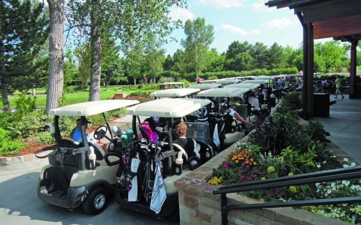Women gear up to play a round of golf during a Ladies Night Out event at the Greg Mastriona Golf Courses at Hyland Hills. The facility celebrated 50 years in business this year and was honored by the city of Westminster during a city council meeting on Sept. 23 as part of the Business Legacy Award Program.
