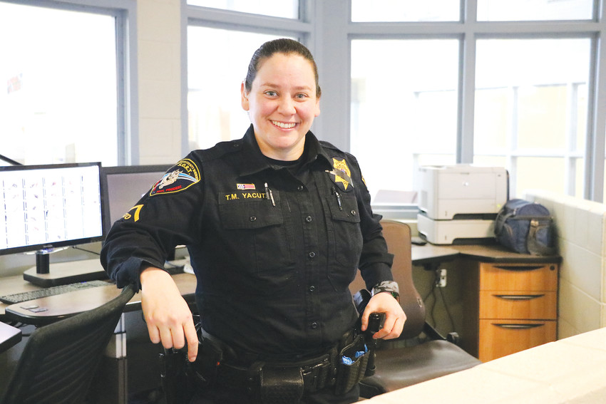 Douglas County Deputy Tiffany Yacuta stands in the center of the K-Pod, a special management unit in the county’s jail that houses inmates with mental health or medical problems. “I feel like I can advocate for them,” Yacuta said of inmates experiencing a mental illness.