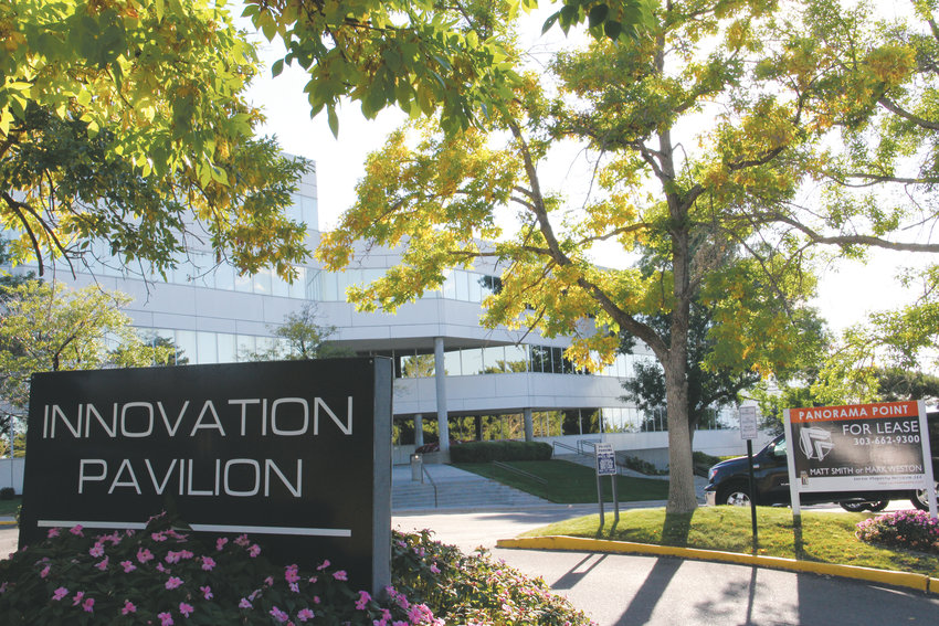 The outside of Innovation Pavilion’s headquarters at 9200 E. Mineral Ave. in Centennial Sept. 20. The company offers meeting, desk and office areas geared toward startups.