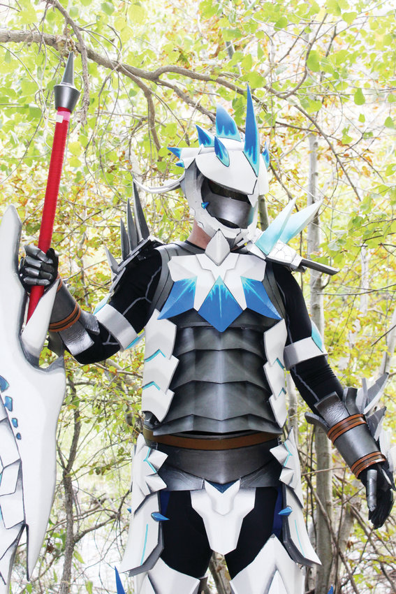 Chris Clarke cosplays in the Altera Blademaster armor from the video game “Monster Hunter: Frontier G.” His costume cost about $400 and won him three competition awards in 2017, two Best in Show awards from Cheyenne Comic Con and GalaxyFest and a judge’s award from Denver Comic Con.