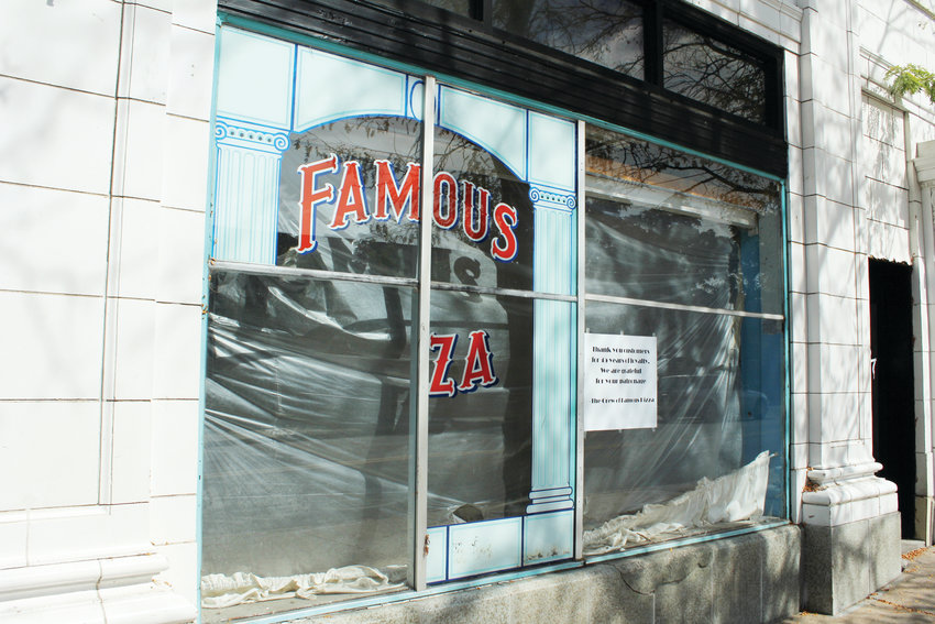 Famous Pizza had been operating at 98 S. Broadway for more than 40 years. The restaurant closed at the end of August and hung a sign in the window thanking people for their business.