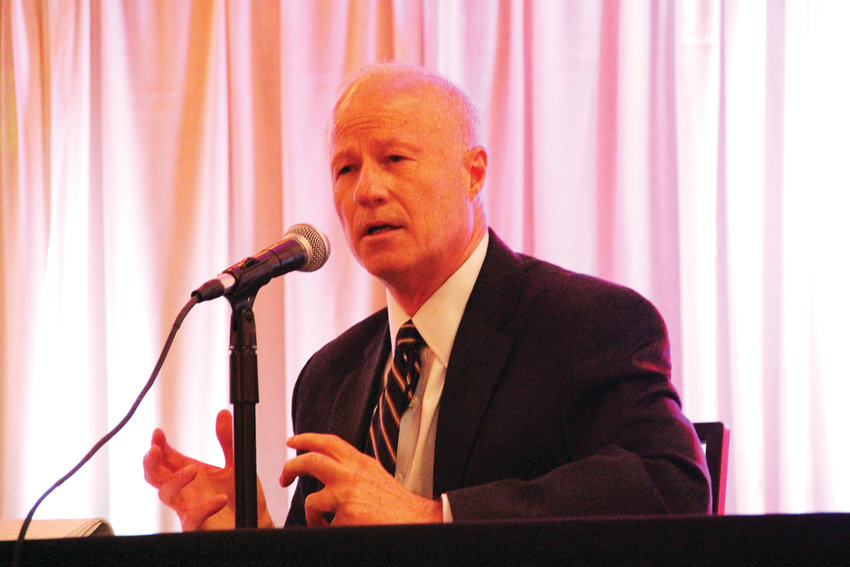 Republican U.S. Rep. Mike Coffman speaks Oct. 17 at a candidates’ forum hosted by the Aurora Chamber of Commerce and the Aurora Association of Realtors at the Radisson Hotel in Aurora.