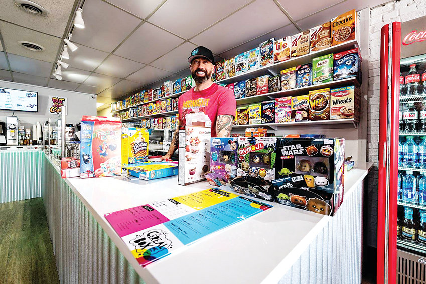 Michael Emmerson, owner of The Cereal Box, in Olde Town Arvada, said the first year was difficult, but they are happy to be connecting with the community.