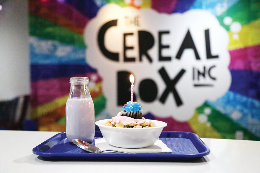 The Cereal Box celebrated one year in business Nov. 10 with a big party including a specialty birthday cereal bowl mix.