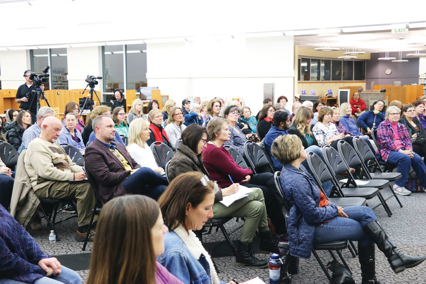 About 50 community members attend the second Time to Talk community forum on Nov. 14 at James H. LaRue library in Highlands Ranch.