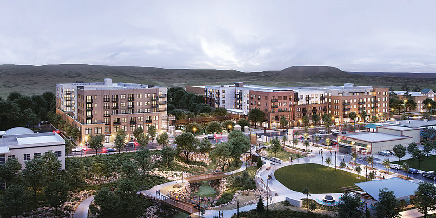 The Riverwalk in downtown Castle Rock should open its first building in March and the second in May, bringing hundreds of people to live and work in the district.