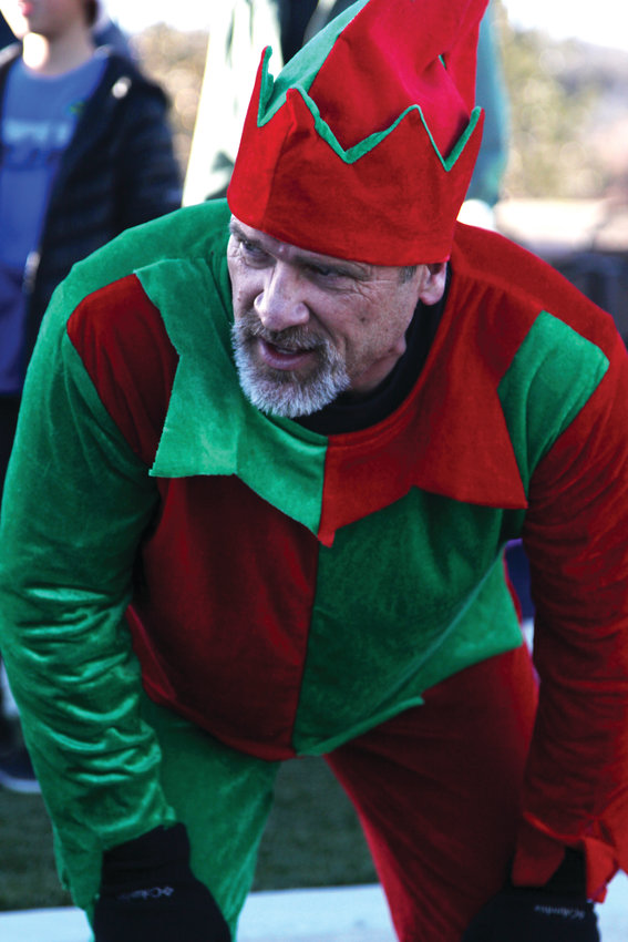 Director of Parks and Recreation Jeff Brauer dressed as an elf and helped children through obstacle courses along with other members of park staff.