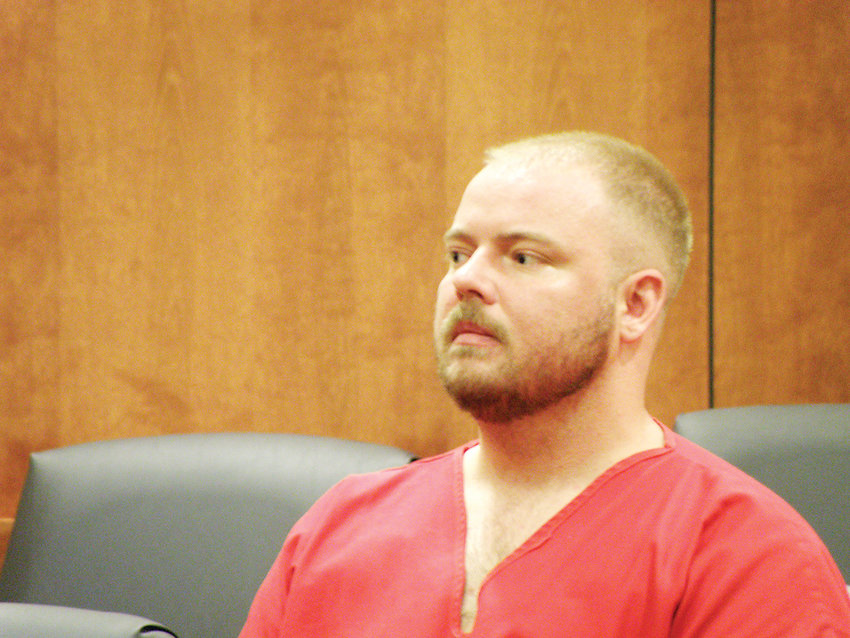 Daniel Pesch is shown in a Kiowa courtroom in 2018.