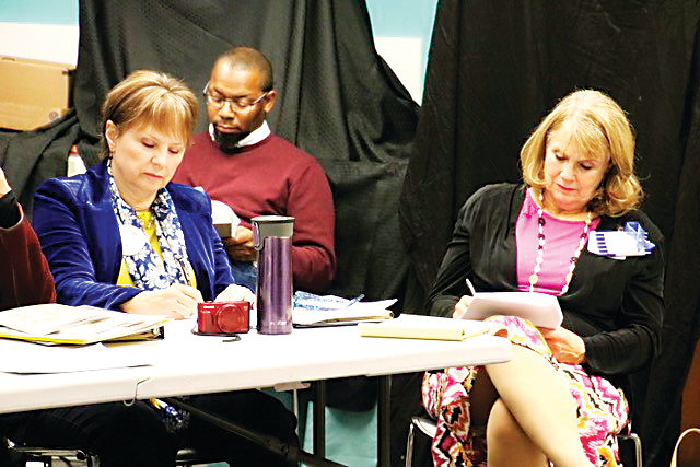 From left, Susan Rocco-McKeel, Curtis Pierce and Alice Aldridge-Dennis take part in the Poetry Track at the Castle Rock Writers Conference “Writing-in-Progress” in 2017. The organization has its roots in Castle Rock, but it attracts writers from all over the Front Range, according to the group.
