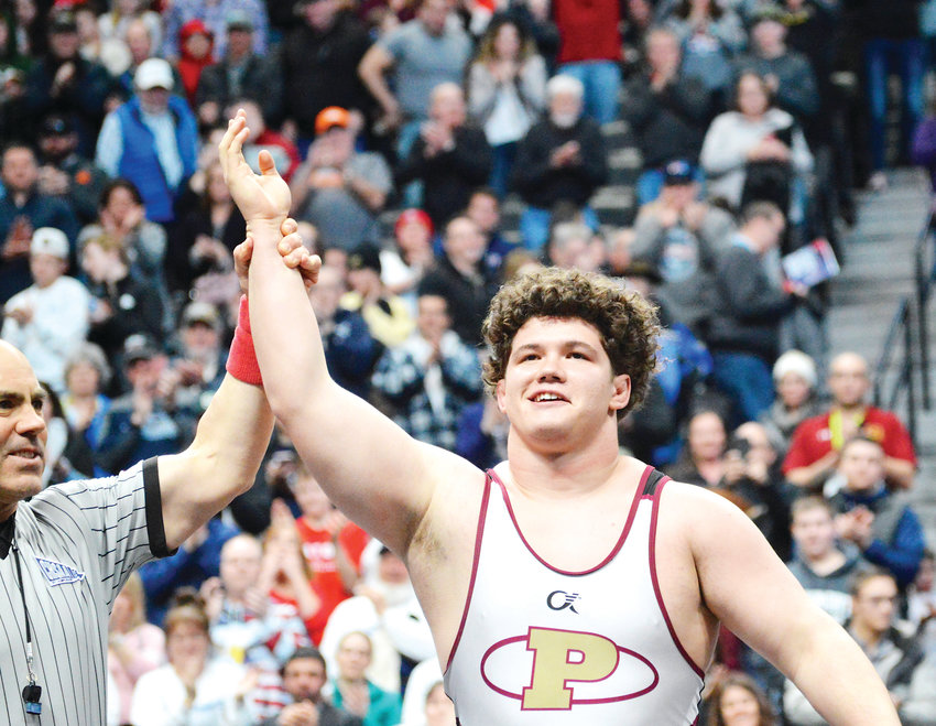 Ponderosa 285-pounder Cohlton Schultz won his fourth state championship on Feb. 23 at the CHSAA State Wrestling Championships at the Pepsi Center. Schultz pinned Legend's Colin Lavell in 52 seconds and was unbeaten with a 46-0 record.