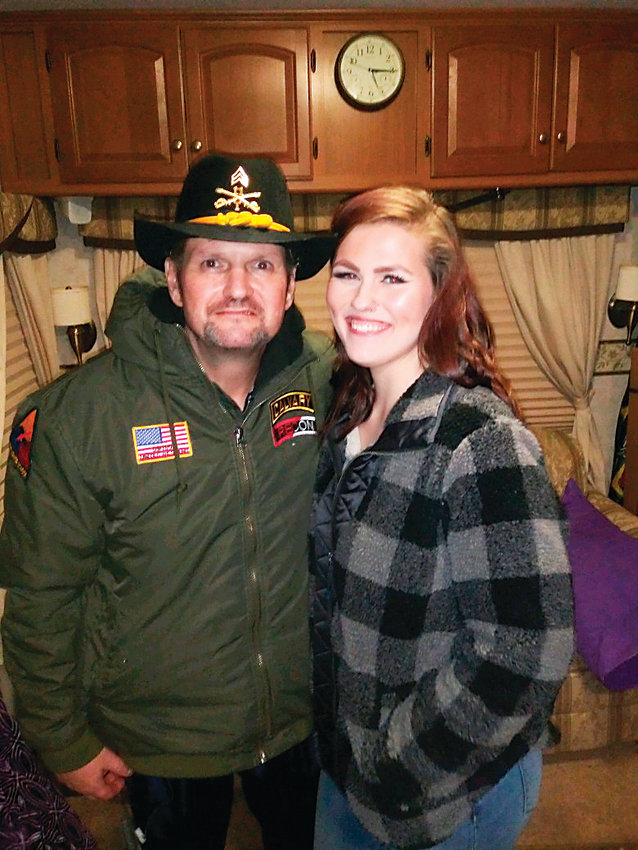 Blackhorse veteran Christian Redman, left, and his daughter, Alexis, celebrate her 18th birthday on March 10 in Louisville, Kentucky. Redman, 51, who lives in Parker, is dying of late-stage colon cancer. One of his greatest wishes was to be with his daughter on her birthday.
