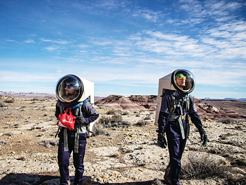 The Mars Society has two practice Mars exploration sites, one of which is in a desert near Hanksville, Utah.