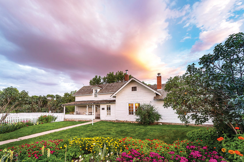 The Hildebrand Farmhouse, on the National Register of Historic Places, is part of Denver Botanic Gardens at Chatfield Farms.