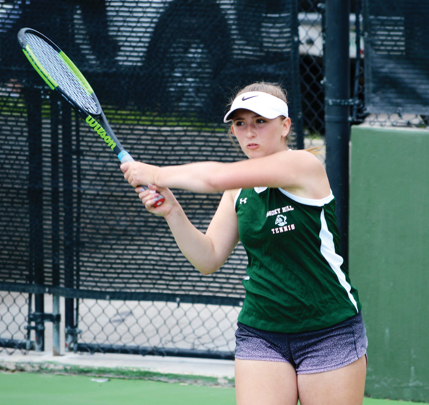 Sophomore Valerie Negin became the first state champion from Smoky Hill since Patti Urban won the No. 1 singles title in 1985, '86 and '87. Negin defeated Sophie Pearson of Fairview, 6-4, 4-6, 6-2 on May 11 to capture the No. 1 singles title at the CHSAA girls state tennis tournament at the Gates Tennis Center.