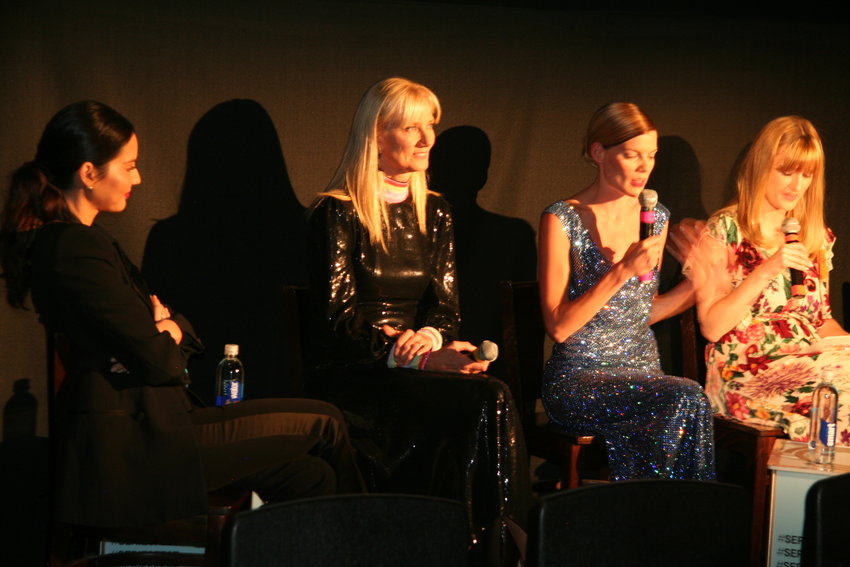From left, "The Rook" leads Olivia Munn, Emma Greenwell and Joely Richardson answer questions from Laura Prudom (IGN's deputy entertainment manager) during a SeriesFest panel on June 21.