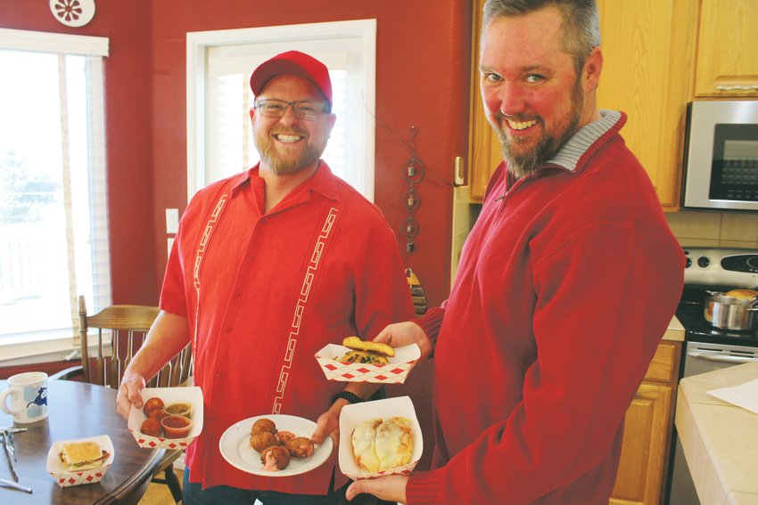 Brad Brutlag (left) and Mike O'Neill appeared on the Food Network reality show Great Food Truck Race, which airs through Dec. 19. They plan to open their "Big Stuff" food truck in the Parker area in January.
