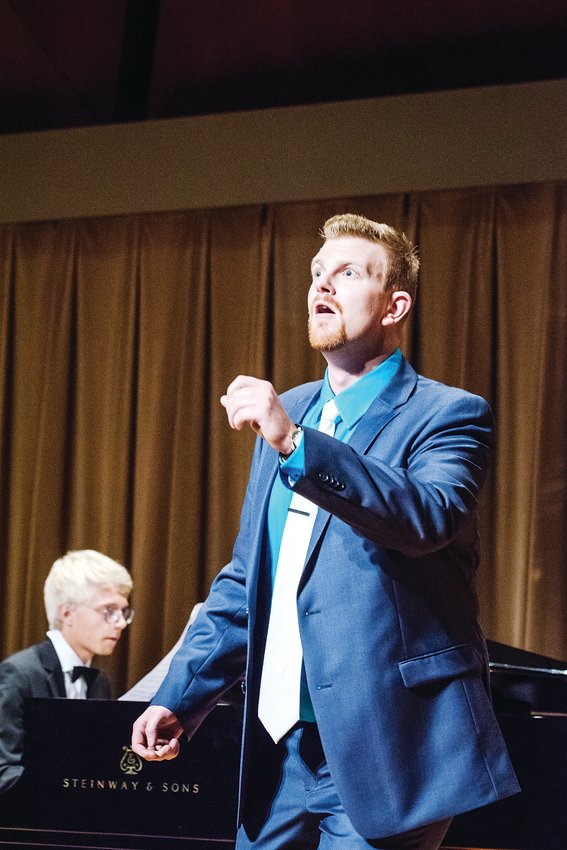 Operatic singer Michael Hoffman won the Denver Lyric Opera Guild competition in 2018 and is pictured in performance.