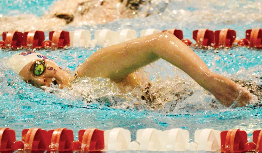 Elizabeth Brock of Cherry Creek was fourth in the 500-yard freestyle with a time of 5:06.28 at the 5A girls state swimming championships held Feb. 13-14 at the VMAC.