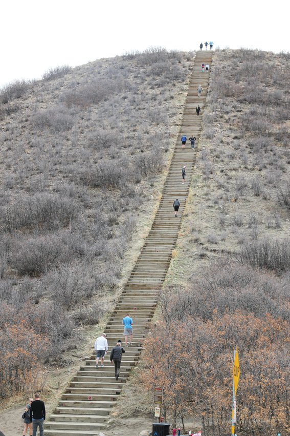People streamed up and down Challenge Hill at Philip S. Miller Park on March 30.