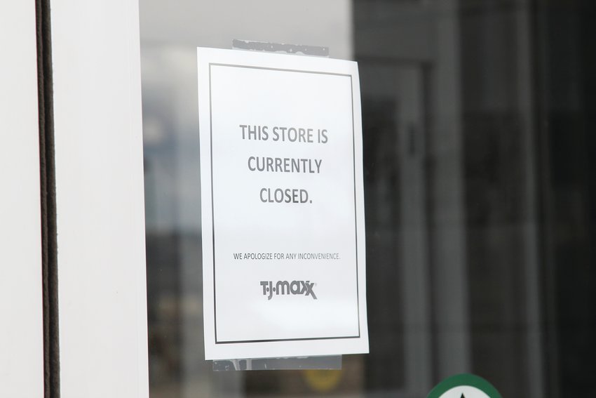 Signs about temporary closures dot the entrances to many businesses in Castle Rock as the state remains under a shelter-at-home order.