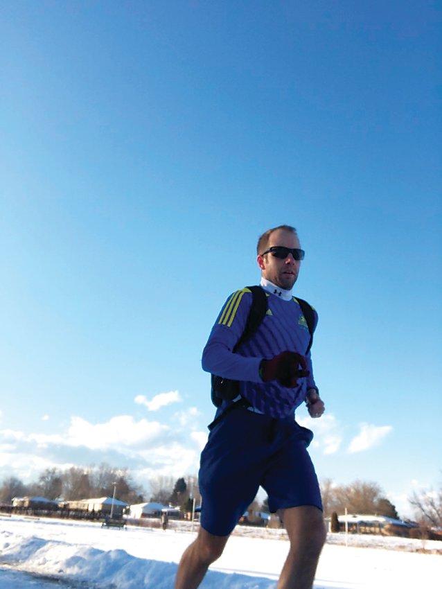 Arvada runner Brad Lindeberg training for the marathon back on Feb. 8, before the Boston Marathon, scheduled for April 20, was postponed to September.