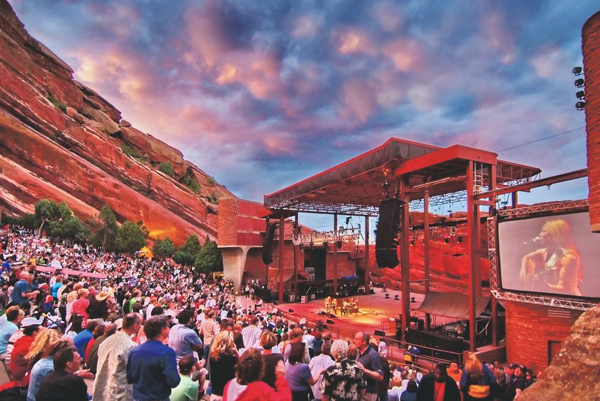 Red Rocks live cam is one way to enjoy a live music venue at home. Pictured is a past Sheryl Crow concert.