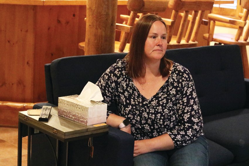 Karen Holmes sits in her home's basement, where she spent three weeks during her presumed COVID-19 diagnosis. Holmes, a Highlands Ranch resident, was never able to get tested for the virus.