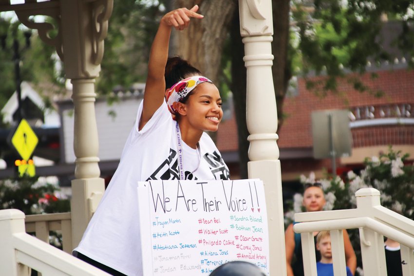 Hundreds gathered in Parker June 4 to protest police brutality and racial injustice in America.