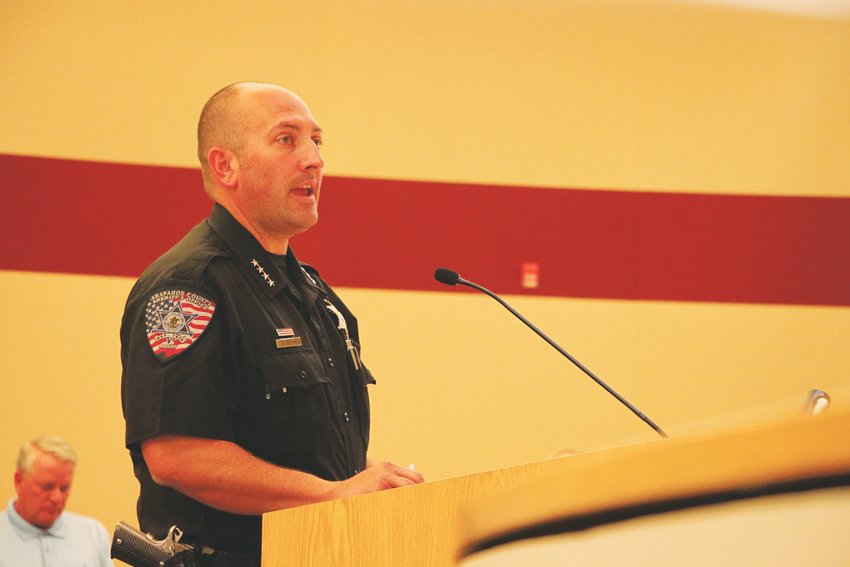 Arapahoe County Sheriff Tyler Brown in an Aug. 27, 2019, file photo.