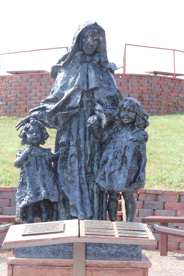 A statue of Mother Cabrini at Mother Cabrini's Shrine outside Golden.