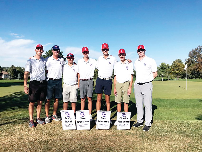 The Cherry Creek state qualifying boys golf team from last year.