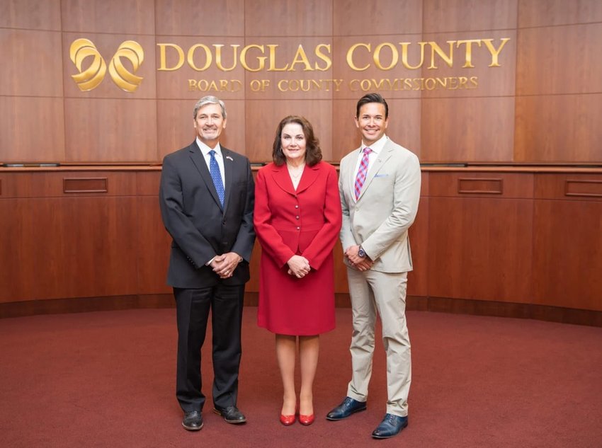 Douglas County commissioners (from left): Roger Partridge, Lora Thomas, Abe Laydon