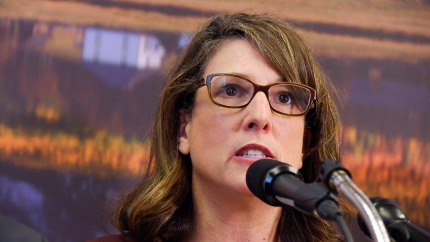 Colorado Department of Public Health and Environment Executive Director Jill Hunsaker Ryan speaks at a news conference on COVID-19 on on March 3, 2020.