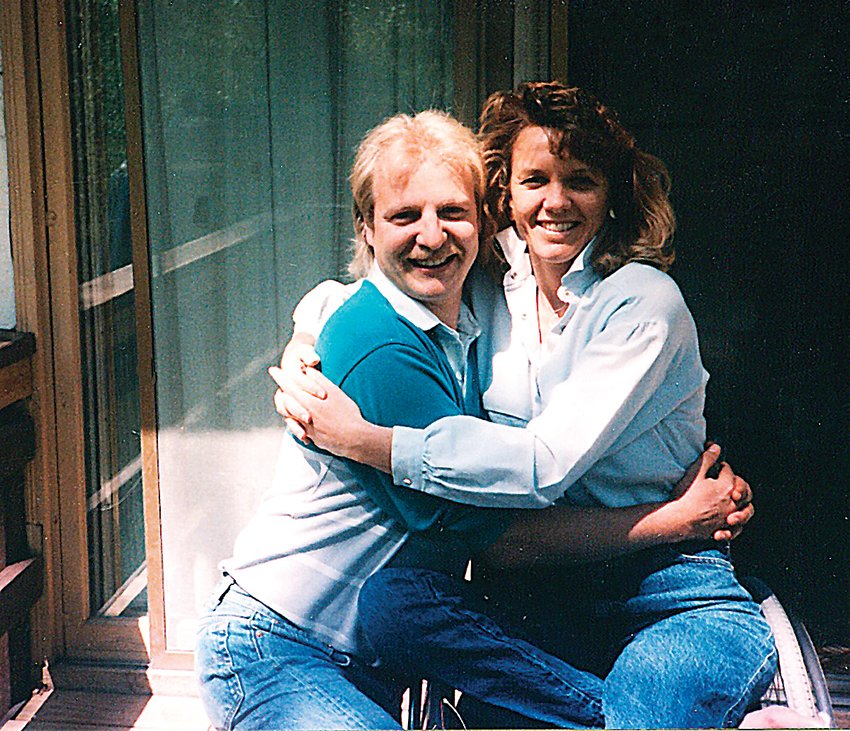 Don Peitzman poses with his wife, Pam, who died in 2004.