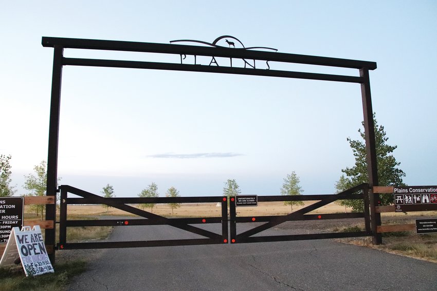 This is the entrance to Plains Conservation Center, a nature preserve and educational center in Aurora that houses replicas of a Native American tipi camp and homestead village.