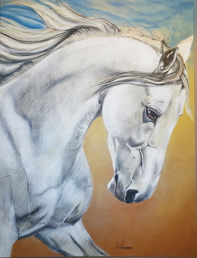 Michael Veltkamp’s colored pencil and pastel drawing, “Freedom,” won Best in Show at the “This is Colorado” exhibit.