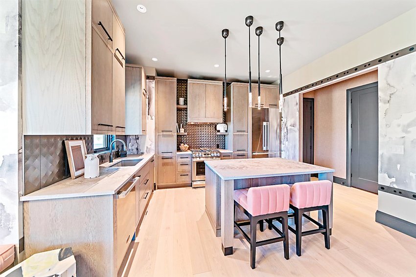 A kitchen inside the Fox Hill custom home, built by Nicholas Custom Homes and featured in House Beautiful magazine.