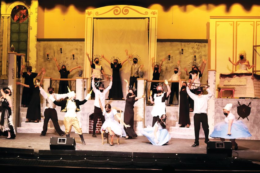 The "Be Our Guest" dance from Golden High School's Beauty and the Beast.
