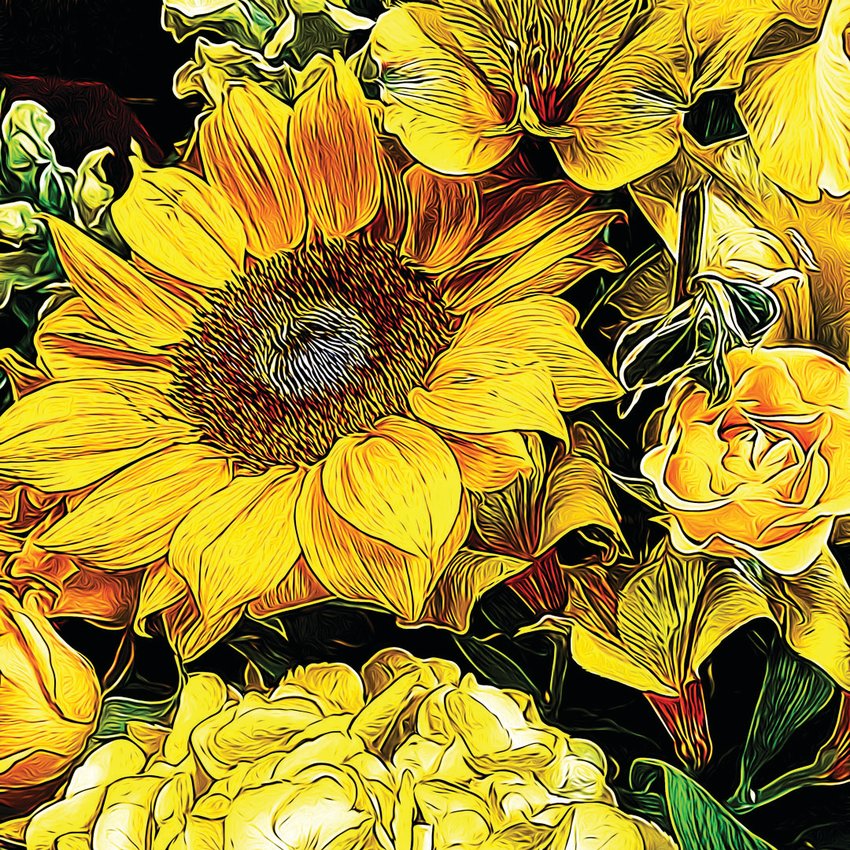 "Tumult of Yellow" by Nancy Myer is shown in the "Kaleidoscope" virtual exhibit from Arapahoe Community College.