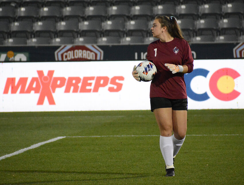 Dakota Ridge senior goalie Kassidy Spencer recorded a shutout in net against top-seeded Lutheran in the Class 4A girls soccer state championship game May 23 at Dick's Sporting Goods Park. Spencer had only been playing the keeper position for two seasons.
