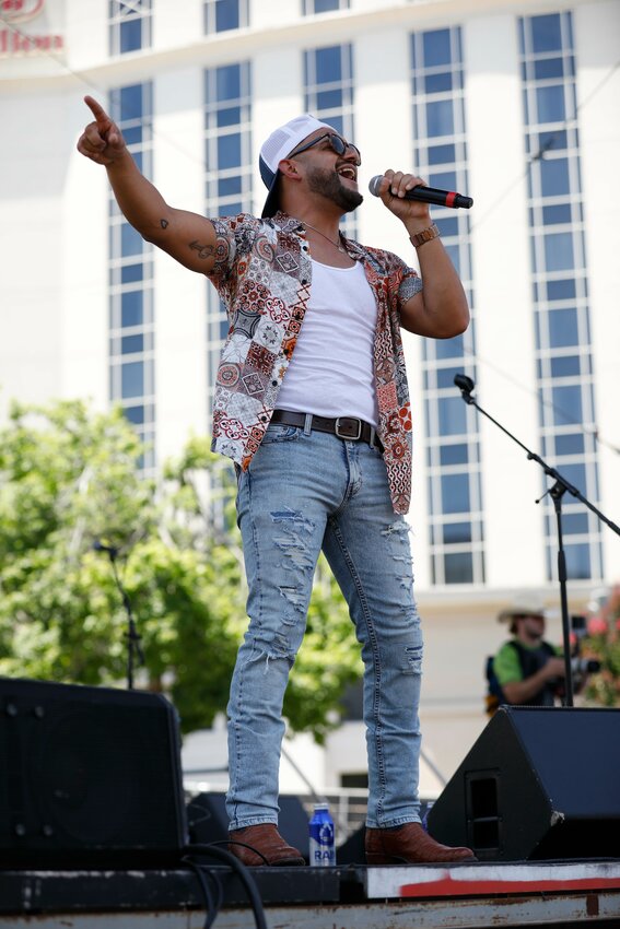Frank Ray, shown performing during CMA Fest 2022, said singing is what he is supposed to be doing with his life.
