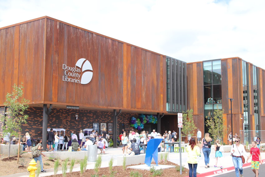 Thousands of patrons celebrated the opening of the new library in Castle Rock on Aug. 26. The new building offers a dedicated first floor for children, youth, and family collections and services. 