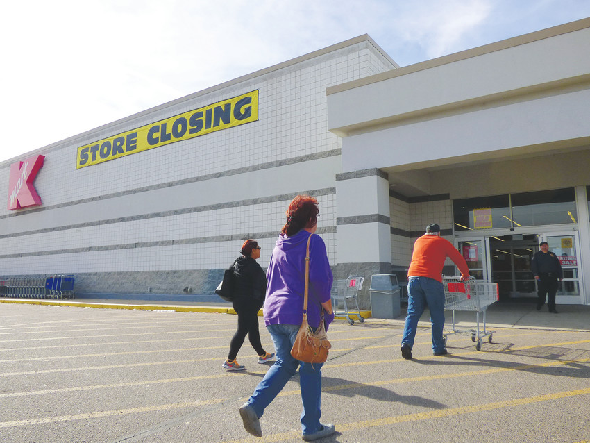 Shoppers visit Englewood’s Kmart on one of its final days.