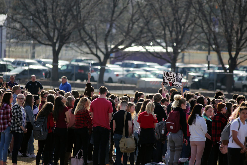 The walkout at Arvada West High School was one of almost 2,000 planned across the country.
