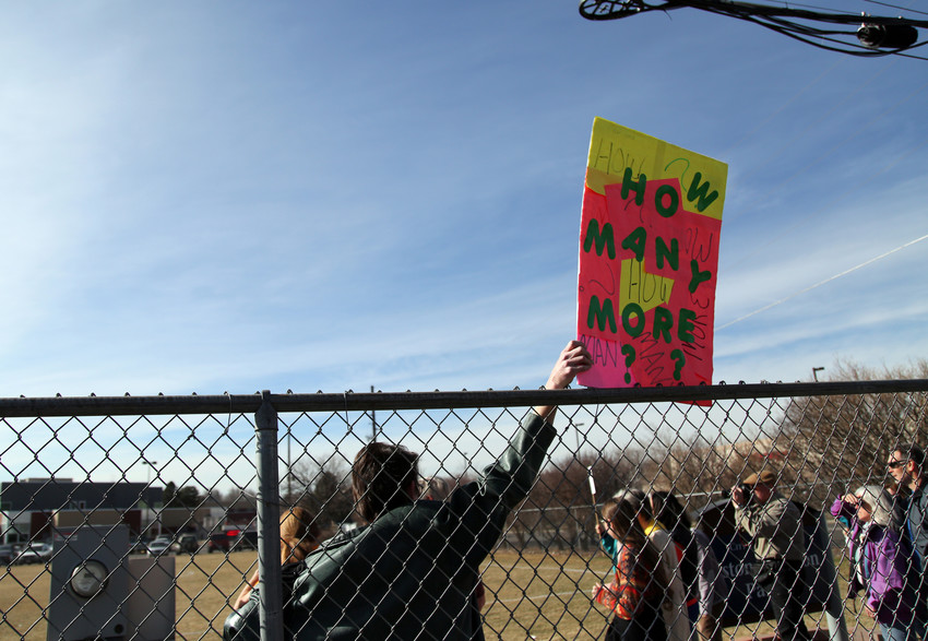 Members of the Arvada community came out to show support for the students.