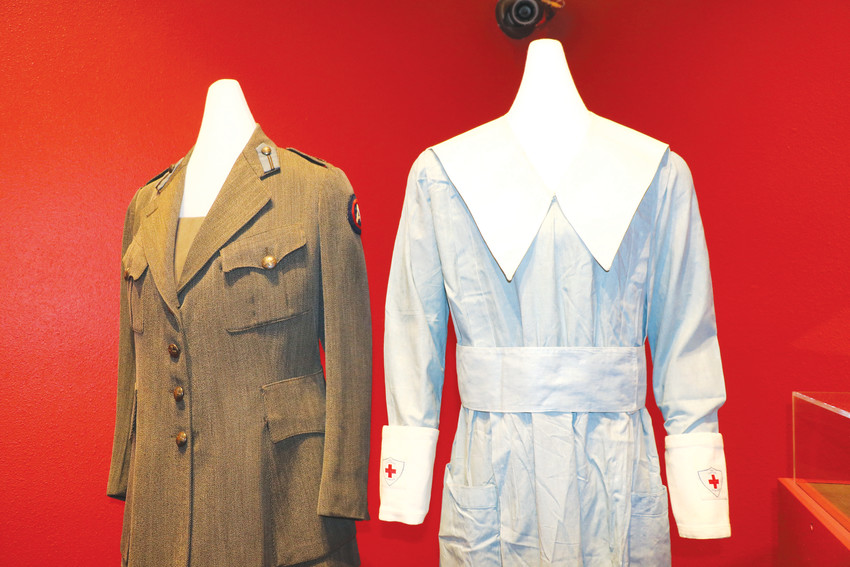 American Red Cross Nursing Uniforms from 1917 to 1919, which are on display as part of the World War I exhibit at the Center for Colorado Women’s History.