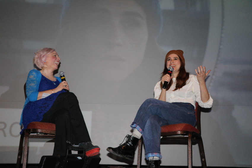 Documentary program director Erin Sheppard interviews Aya Cash after she received the Excellence in Acting Award.