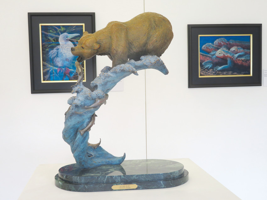 This art piece is part of Greenwood Village’s “Our Planet” exhibit, on display through the end of April. There are 54 pieces on display, tackling everything from pollution and soil erosion to recycling and water usage.