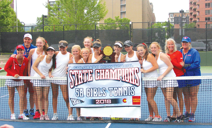 Cherry Creek, with seven freshman among its 11 players, won its second straight Class 5A state tennis championship and the 34th overall for the program at the two-day tournament which ended May 11 at the Gates Tennis Center.