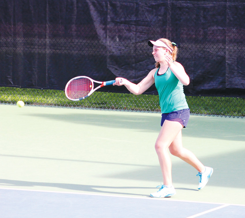 Veronika Bruetting of ThunderRidge finished third in No. 1 singles at the Class 5A girls state tennis championships on May 11 at the Gates Tennis Center. Bruetting lost to Rock Canyon's Meghna Chowdhury in the semifinals but rebounded with a 6-2, 6-3 win over Cherry Creek's Deena Abdulloeva in the third place match.